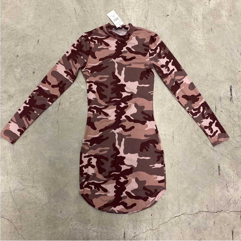 Fashion nova camo pink mini dress